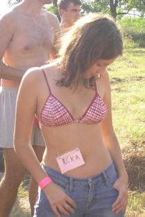 Ethnic girl posing naked