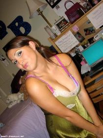 Busty tan brunette milf